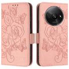 For Redmi A3 / Xiaomi Poco C61 4G Global Embossed Rose RFID Anti-theft Leather Phone Case(Pink) - 2