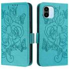 For Redmi A1 4G Global / A2 4G Embossed Rose RFID Anti-theft Leather Phone Case(Light Blue) - 2