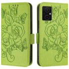 For Redmi 10 5G / 10 Prime+ 5G Global Embossed Rose RFID Anti-theft Leather Phone Case(Green) - 2