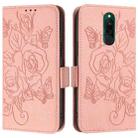 For Redmi 8 Embossed Rose RFID Anti-theft Leather Phone Case(Pink) - 2