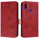 For Redmi Note 7 / 7 Pro / 7S Embossed Rose RFID Anti-theft Leather Phone Case(Red) - 2