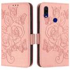 For Redmi 7 Embossed Rose RFID Anti-theft Leather Phone Case(Pink) - 2