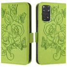 For Redmi Note 11S 5G / Xiaomi Poco M4 Pro 5G Embossed Rose RFID Anti-theft Leather Phone Case(Green) - 2