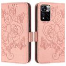 For Redmi Note 11 Pro 5G / 4G / Global Embossed Rose RFID Anti-theft Leather Phone Case(Pink) - 2