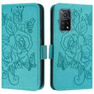 For Redmi K30s / Xiaomi Mi 10T / 10T Pro Embossed Rose RFID Anti-theft Leather Phone Case(Light Blue) - 2