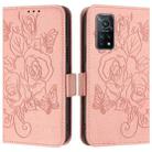 For Redmi K30s / Xiaomi Mi 10T / 10T Pro Embossed Rose RFID Anti-theft Leather Phone Case(Pink) - 2