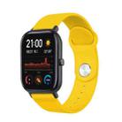 20mm For Huami Amazfit GTS Silicone Watch Band(Yellow) - 1