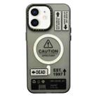 For iPhone 12 Double-Layer Frosted IMD MagSafe Phone Case(Arrow Label) - 1