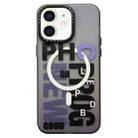 For iPhone 11 Double-Layer Frosted IMD MagSafe Phone Case(Purple Gradient Letters) - 1