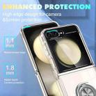 For Samsung Galaxy Z Flip6 5G MagSafe Transparent PC Folding Phone Case with Ring Holder - 2