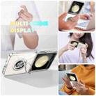 For Samsung Galaxy Z Flip6 5G MagSafe Transparent PC Folding Phone Case with Ring Holder - 3