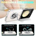 For Samsung Galaxy Z Flip6 5G MagSafe Transparent PC Folding Phone Case with Ring Holder - 4