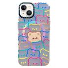 For iPhone 14 Double-Layer Frosted IMD MagSafe Phone Case(Stacking Bears) - 1