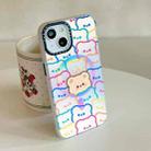 For iPhone 14 Double-Layer Frosted IMD MagSafe Phone Case(Stacking Bears) - 2