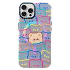 For iPhone 14 Pro Double-Layer Frosted IMD MagSafe Phone Case(Stacking Bears) - 1