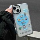 For iPhone 14 Pro Double-Layer Frosted IMD MagSafe Phone Case(Pool Animals) - 2