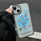 For iPhone 14 Pro Max Double-Layer Frosted IMD MagSafe Phone Case(Pool Animals) - 2