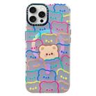 For iPhone 13 Pro Double-Layer Frosted IMD MagSafe Phone Case(Stacking Bears) - 1