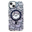 For iPhone 13 Double-Layer Frosted IMD MagSafe Phone Case(Stacking Ghosts) - 1