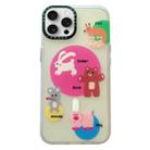 For iPhone 12 Pro Double-Layer Frosted IMD MagSafe Phone Case(Animals) - 1
