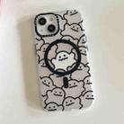 For iPhone 12 Double-Layer Frosted IMD MagSafe Phone Case(Stacking Ghosts) - 2