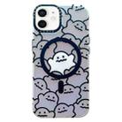 For iPhone 11 Double-Layer Frosted IMD MagSafe Phone Case(Stacking Ghosts) - 1