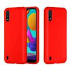For Samsung Galaxy M01 Solid Color Liquid Silicone Shockproof Full Coverage Mobile Phone Protective Case(Red) - 1