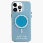 For iPhone 13 Pro Max Double-Layer Frosted IMD Macaron Color MagSafe Phone Case(Blue) - 1