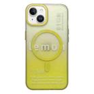 For iPhone 14 Double-Layer Frosted Gradient MagSafe Phone Case(Yellow) - 1