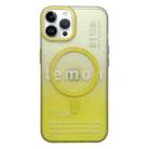 For iPhone 14 Pro Double-Layer Frosted Gradient MagSafe Phone Case(Yellow) - 1