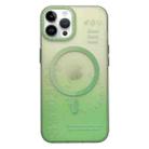 For iPhone 13 Pro Max Double-Layer Frosted Gradient MagSafe Phone Case(Green) - 1