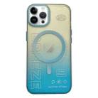 For iPhone 12 Pro Double-Layer Frosted Gradient MagSafe Phone Case(Blue) - 1