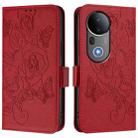 For vivo S20 Pro 5G Embossed Rose RFID Anti-theft Leather Phone Case(Red) - 2