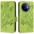 For vivo Y39 5G Global Embossed Rose RFID Anti-theft Leather Phone Case(Green) - 2