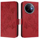 For vivo Y39 5G Global Embossed Rose RFID Anti-theft Leather Phone Case(Red) - 2