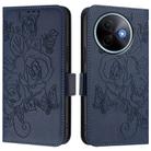For vivo Y39 5G Global Embossed Rose RFID Anti-theft Leather Phone Case(Dark Blue) - 2