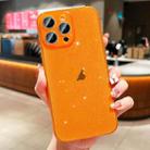 For iPhone 15 Pro Max Glitter Powder TPU Phone Case(Transparent Orange) - 1