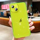 For iPhone 14 Plus Glitter Powder TPU Phone Case(Transparent Yellow) - 1