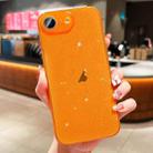 For iPhone SE 2022 / 2020 / 8 Glitter Powder TPU Phone Case(Transparent Orange) - 1