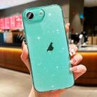 For iPhone SE 2022 / 2020 / 8 Glitter Powder TPU Phone Case(Transparent Green) - 1