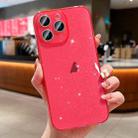For iPhone 11 Pro Max Glitter Powder TPU Phone Case(Transparent Red) - 1