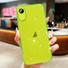 For iPhone XR Glitter Powder TPU Phone Case(Transparent Yellow) - 1