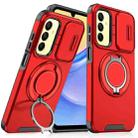For Samsung Galaxy A15 Sliding Camshield Ring Holder Phone Case(Red) - 1