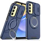 For Samsung Galaxy A15 Sliding Camshield Ring Holder Phone Case(Blue) - 1
