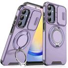 For Samsung Galaxy A25 5G Global Sliding Camshield Ring Holder Phone Case(Purple) - 1