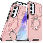 For Samsung Galaxy A55 5G Sliding Camshield Ring Holder Phone Case(Pink) - 1