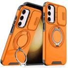 For Samsung Galaxy S23+ 5G Sliding Camshield Ring Holder Phone Case(Orange) - 1