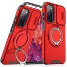For Samsung Galaxy S20 FE Sliding Camshield Ring Holder Phone Case(Red) - 1