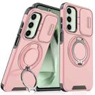 For Samsung Galaxy S24 FE 5G Sliding Camshield Ring Holder Phone Case(Pink) - 1