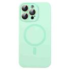 For iPhone 15 Pro Max Liquid Silicone MagSafe Full Coverage Phone Case with Lens Film(Green) - 1